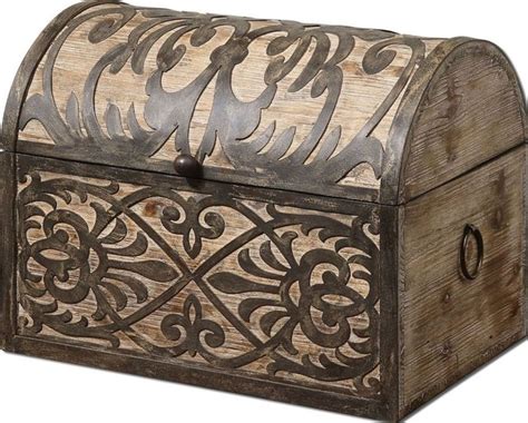 wood box with metal trim|Wood Metal Box .